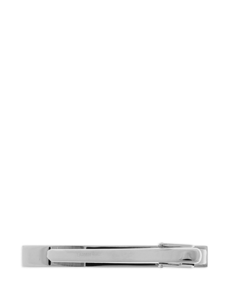 Lanvin platinum-plated rectangular tie bar outlook