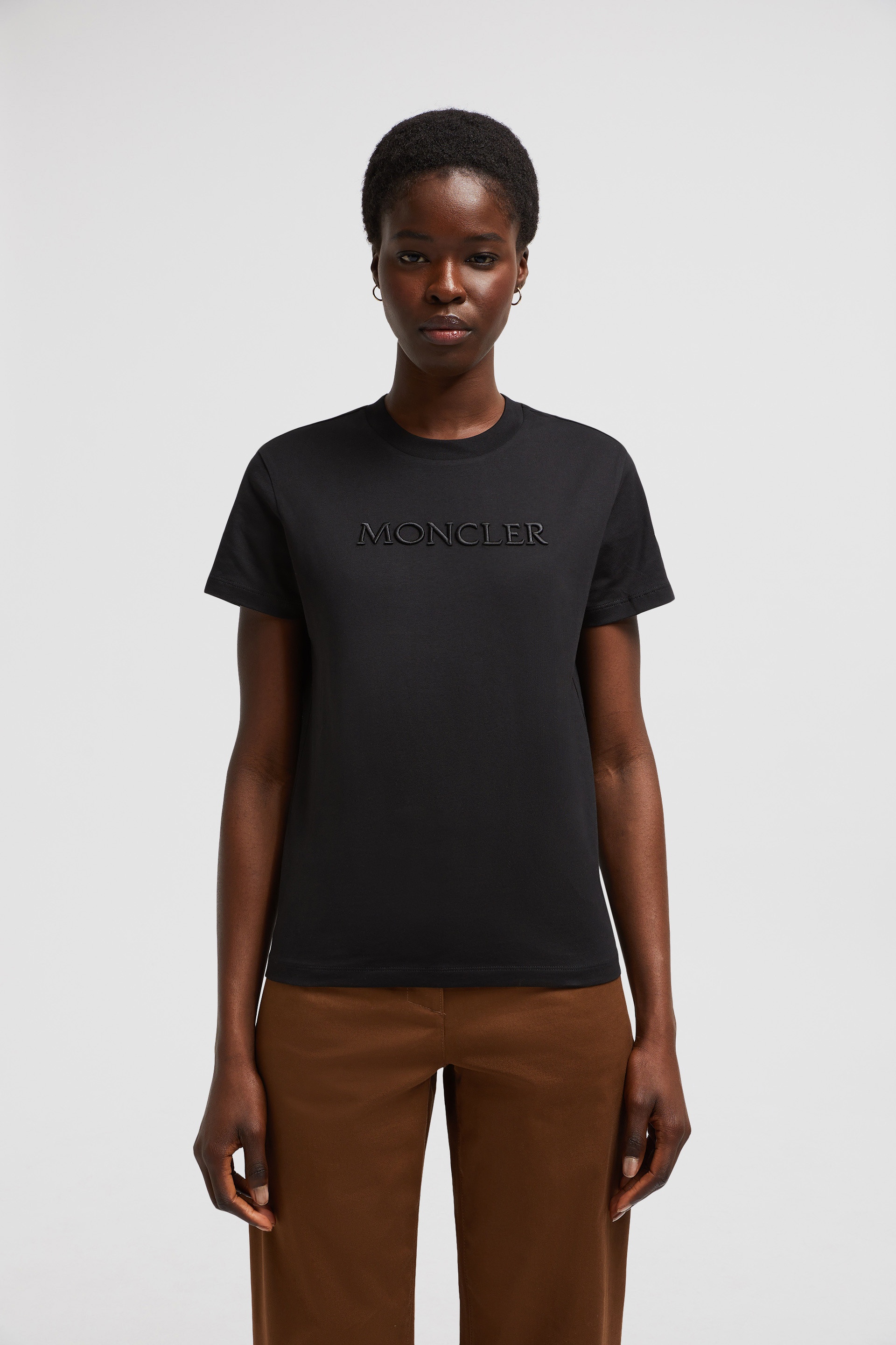 Embroidered Tonal Logo Cotton T-Shirt - 3