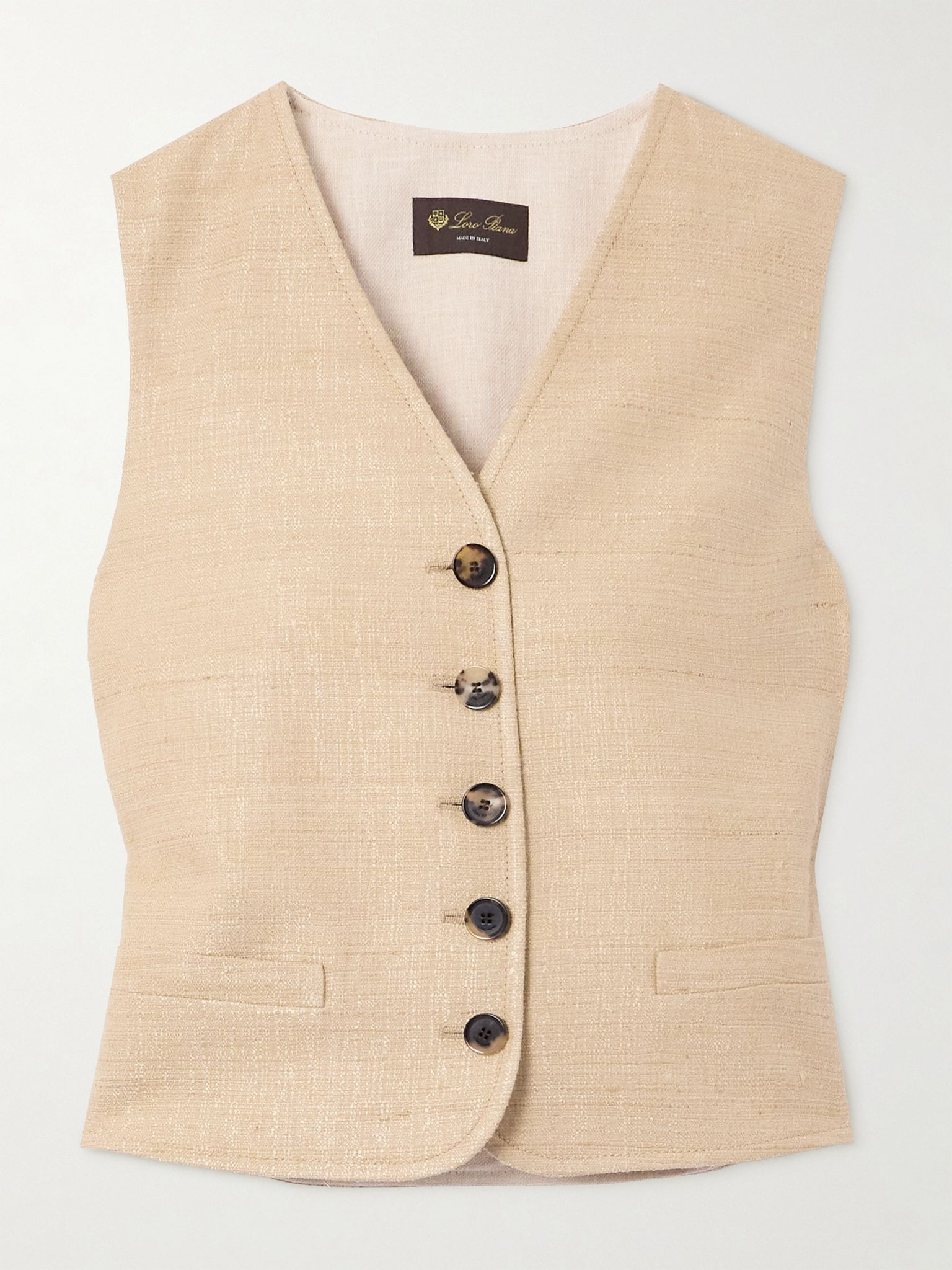 Rob silk vest Beige - 1