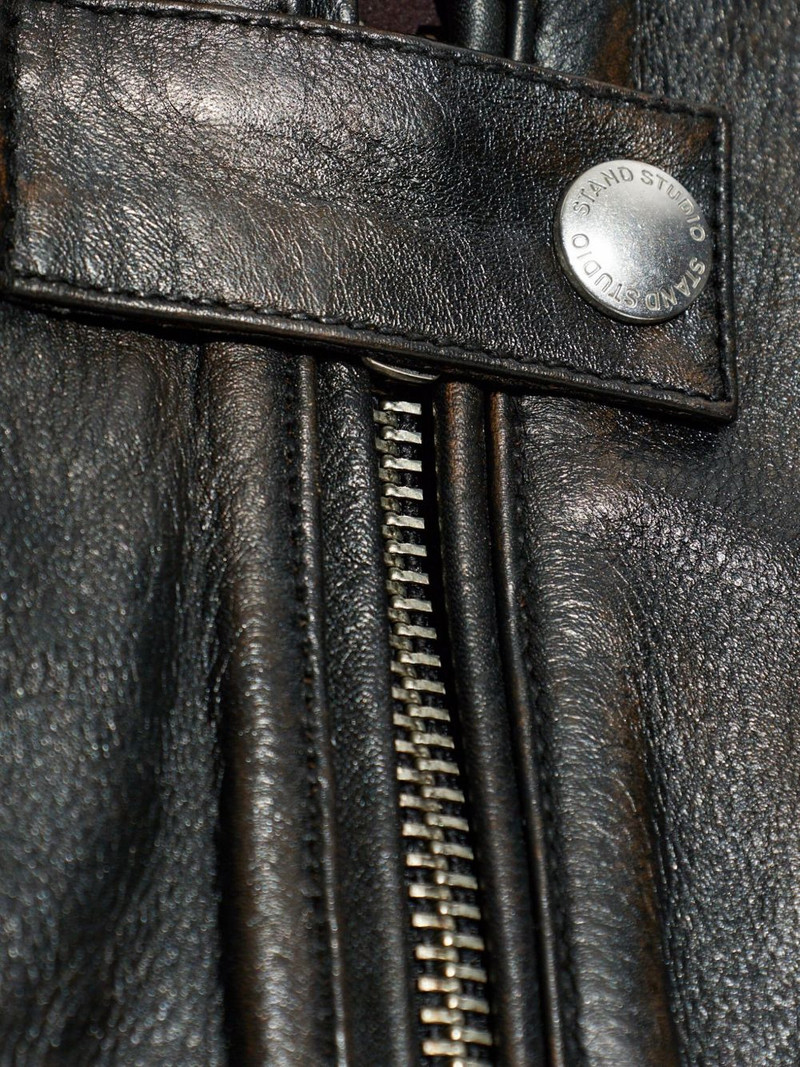 Alita zip-fastening leather jacket 5