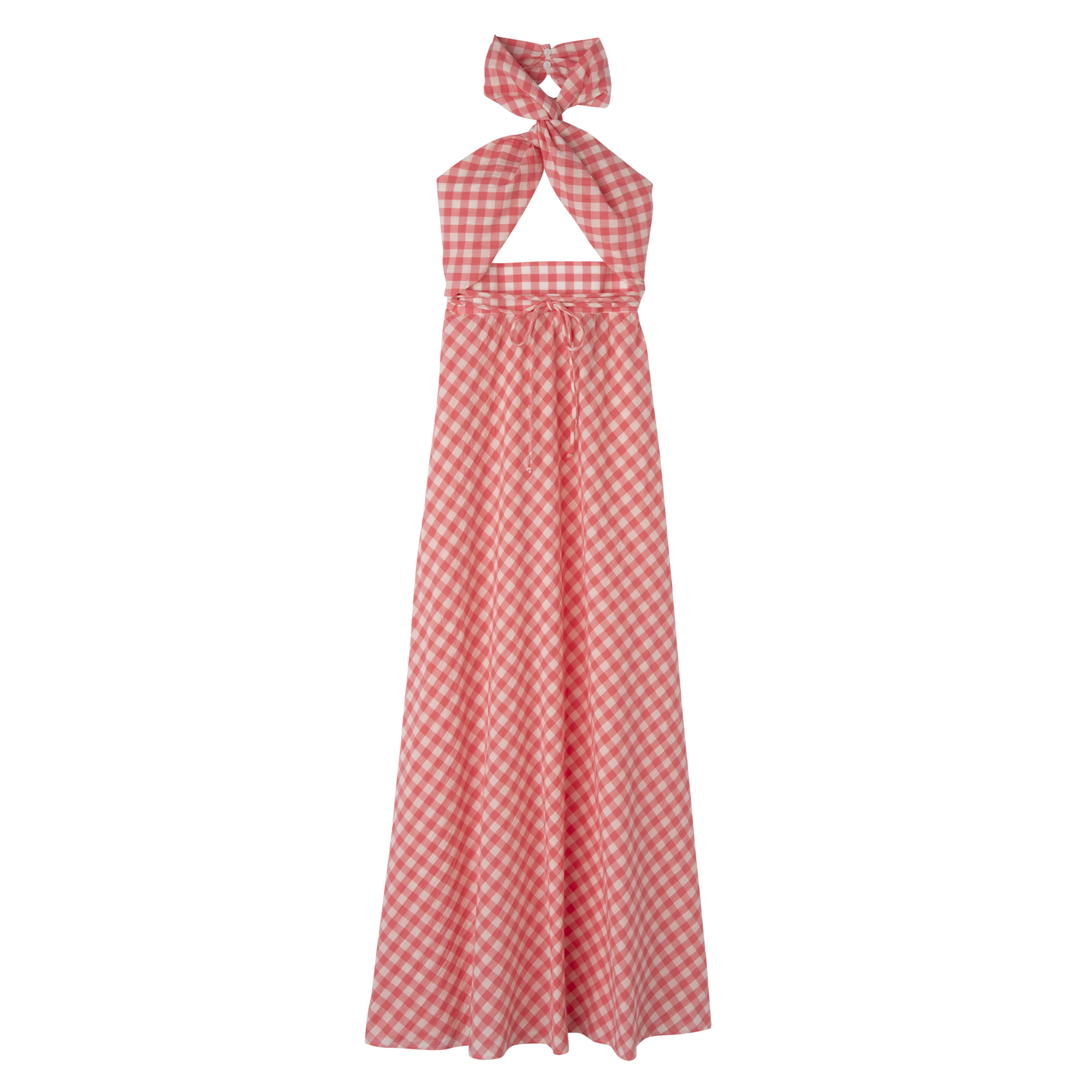 Long dress Blush - Vichy jacquard - 1