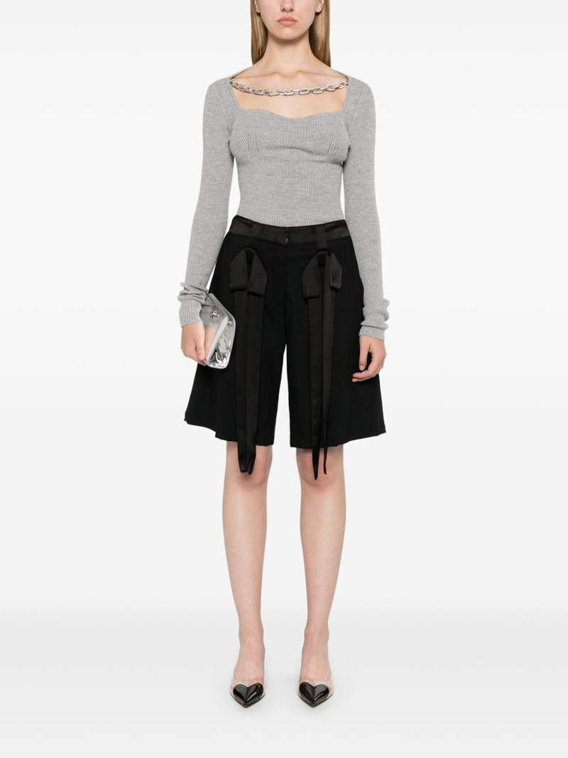 David Koma bow-embellished shorts outlook