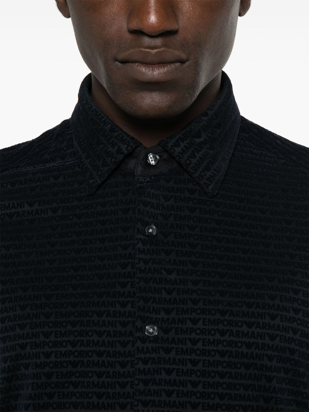 flocked-logo shirt - 5