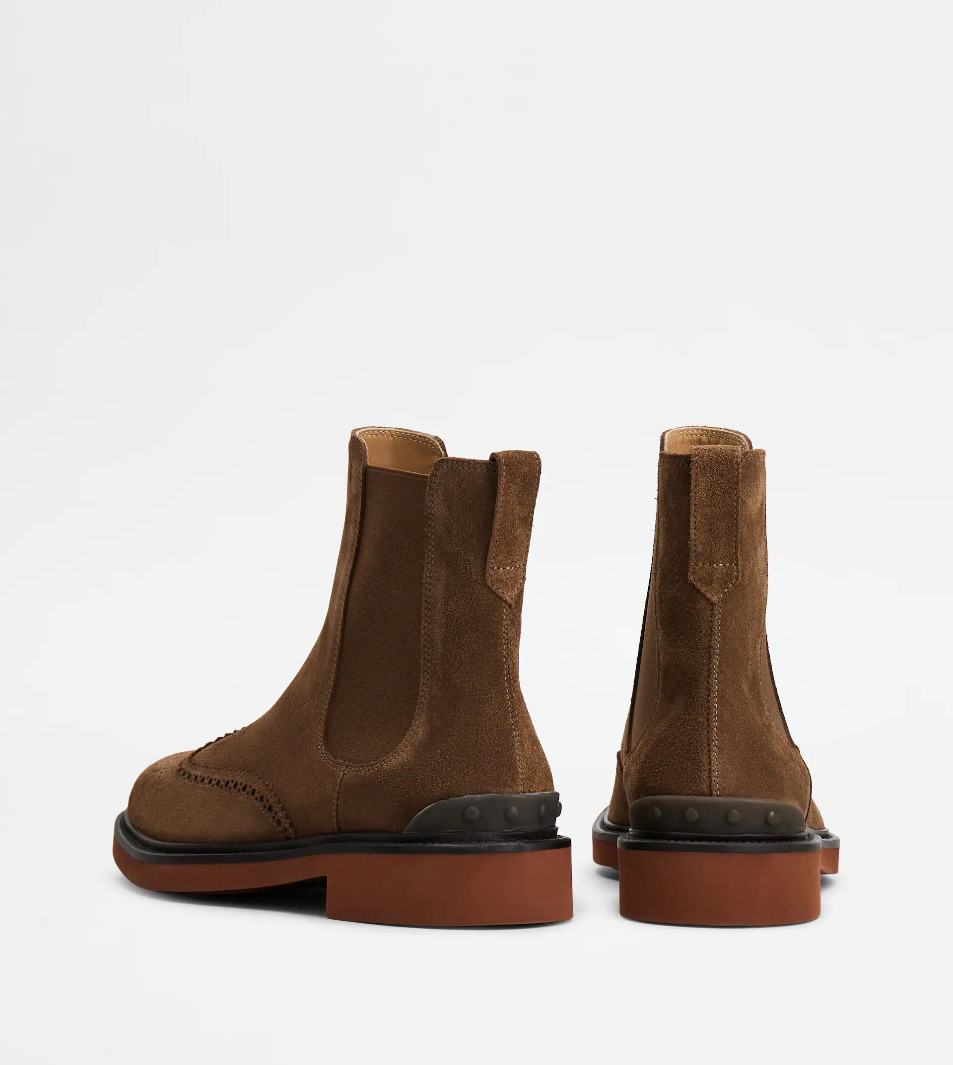 ANKLE BOOTS IN SUEDE - BROWN - 3