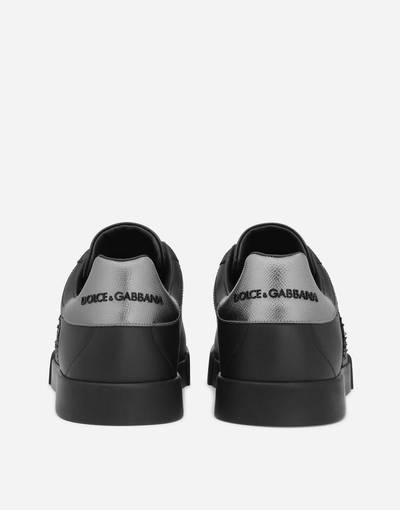 Dolce & Gabbana Calfskin nappa Portofino sneakers with crown patch outlook