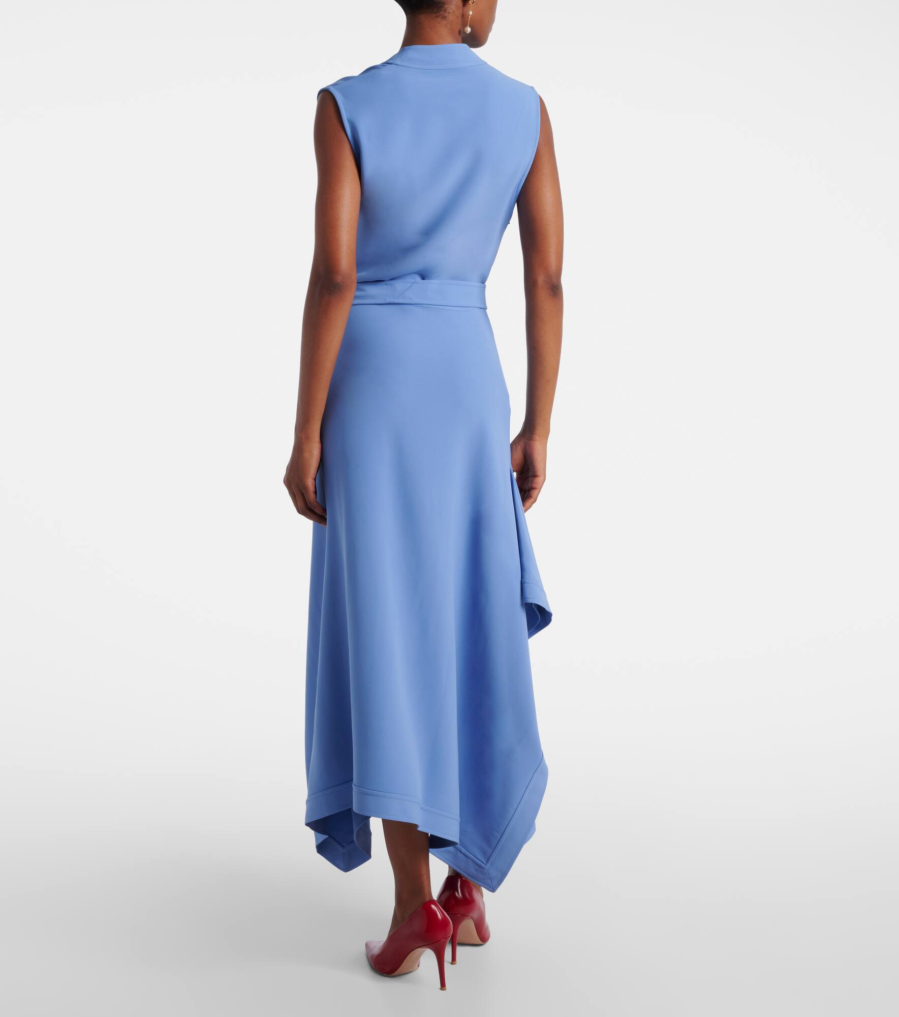 Gancini draped asymmetric cady maxi dress - 3