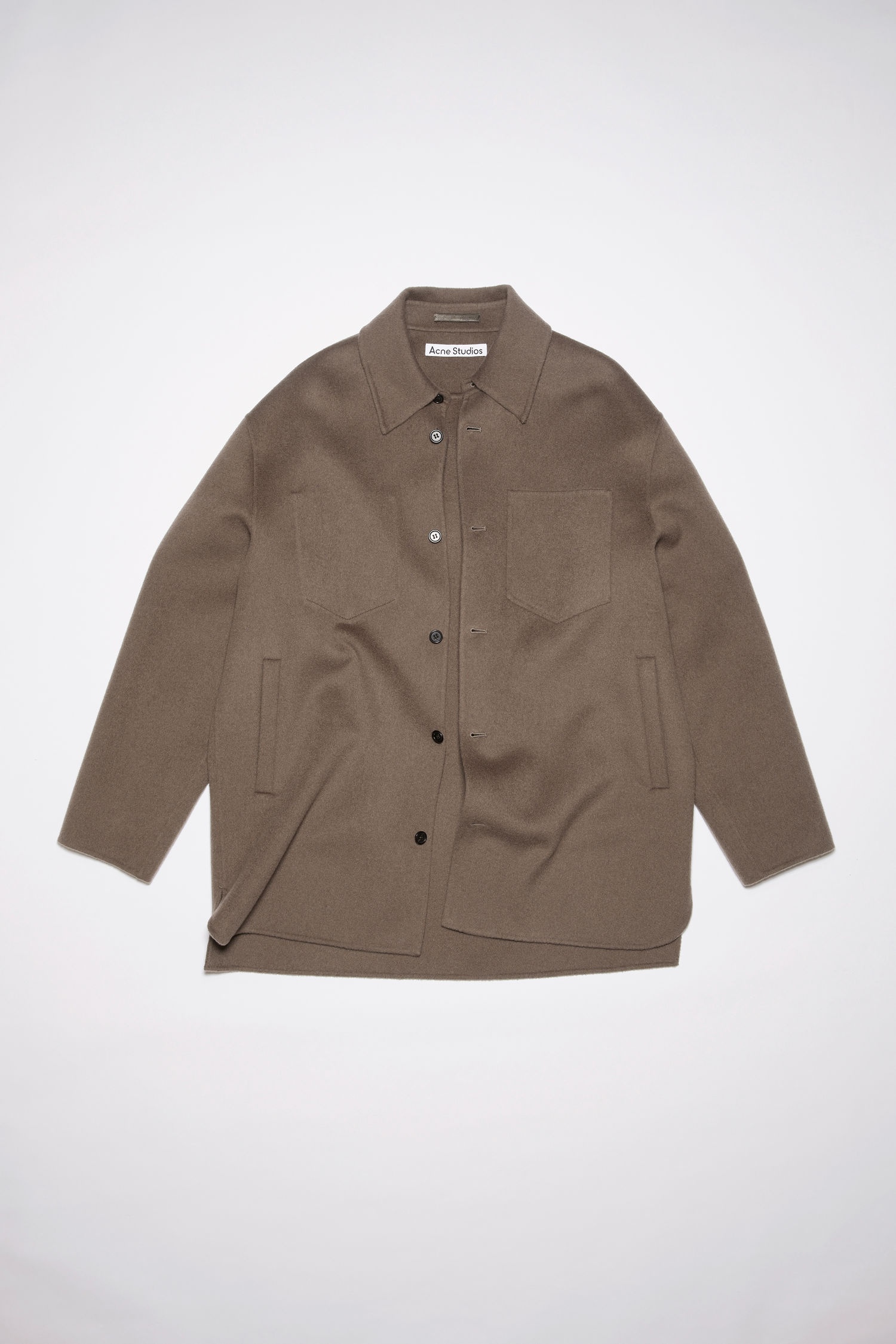 Wool shirt jacket - Fox grey - 1