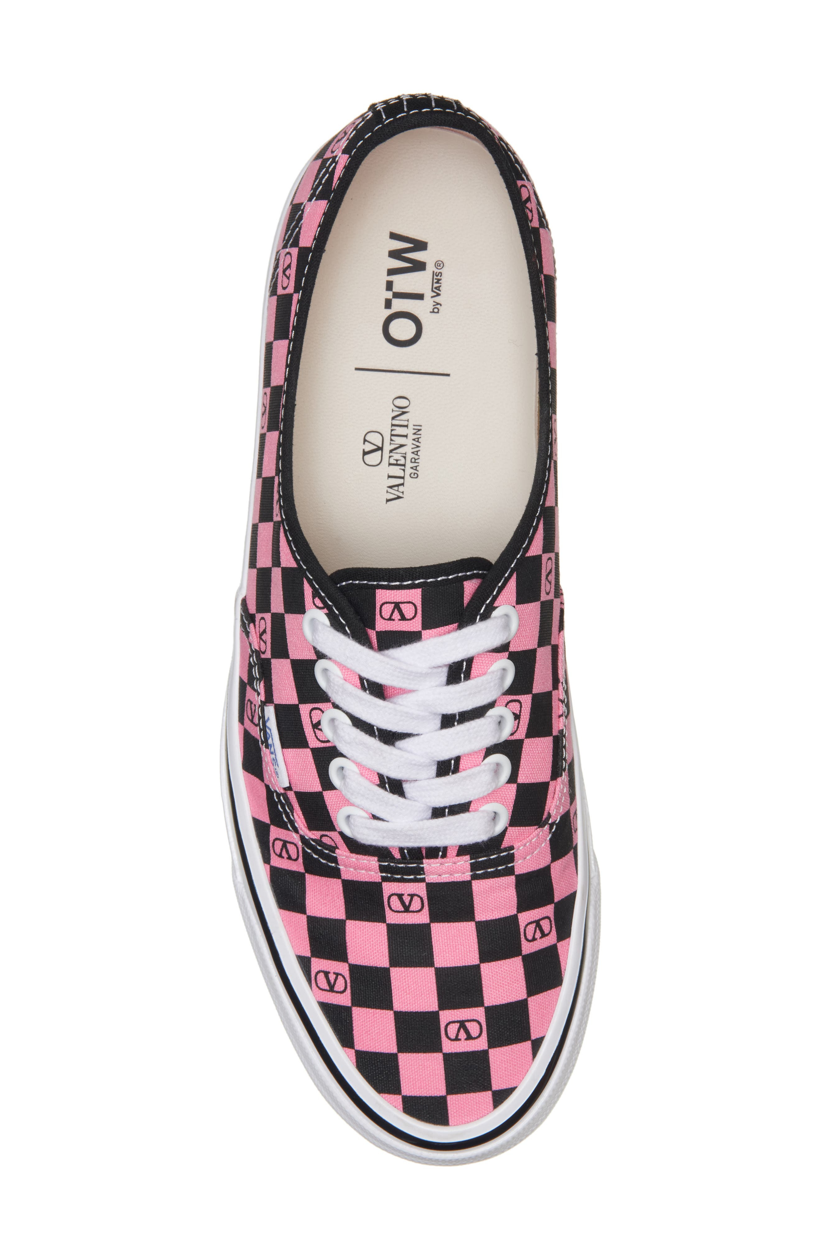 Valentino x Vans Authentic Low Top Sneaker in Pink Orchid/Nero at Nordstrom - 5