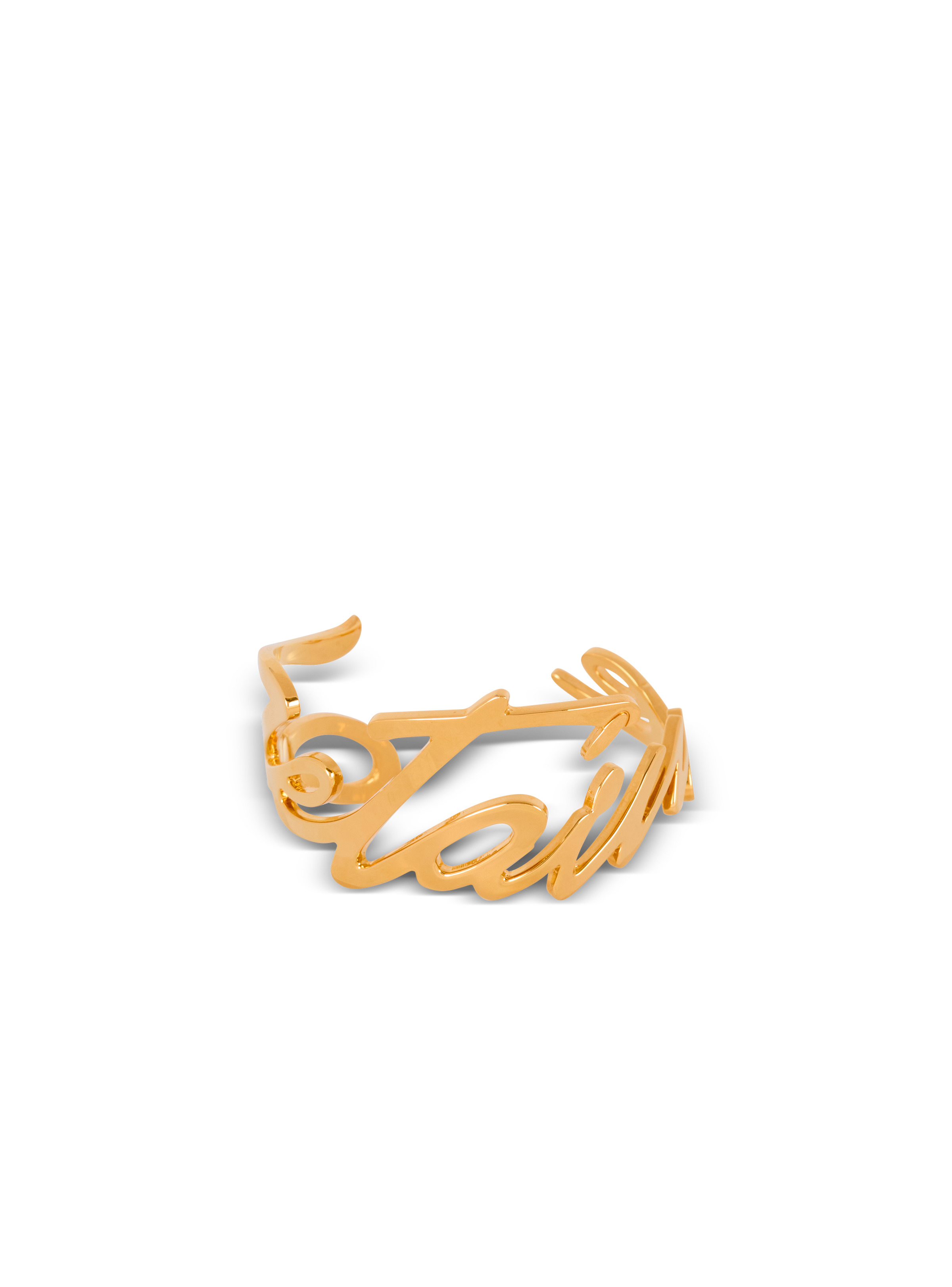 "Je t'aime" brass bracelet - 1