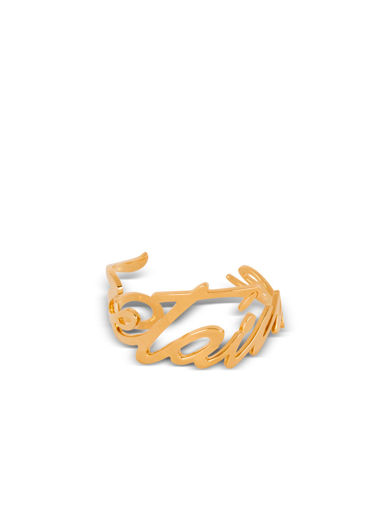 "Je t'aime" brass bracelet 1