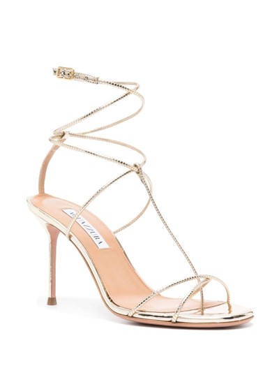 AQUAZZURA Romance 85mm leather sandals outlook