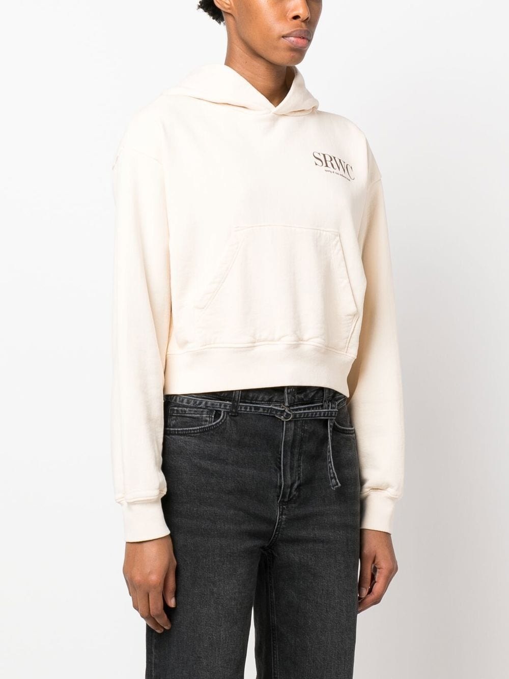 logo-print cotton hoodie - 3