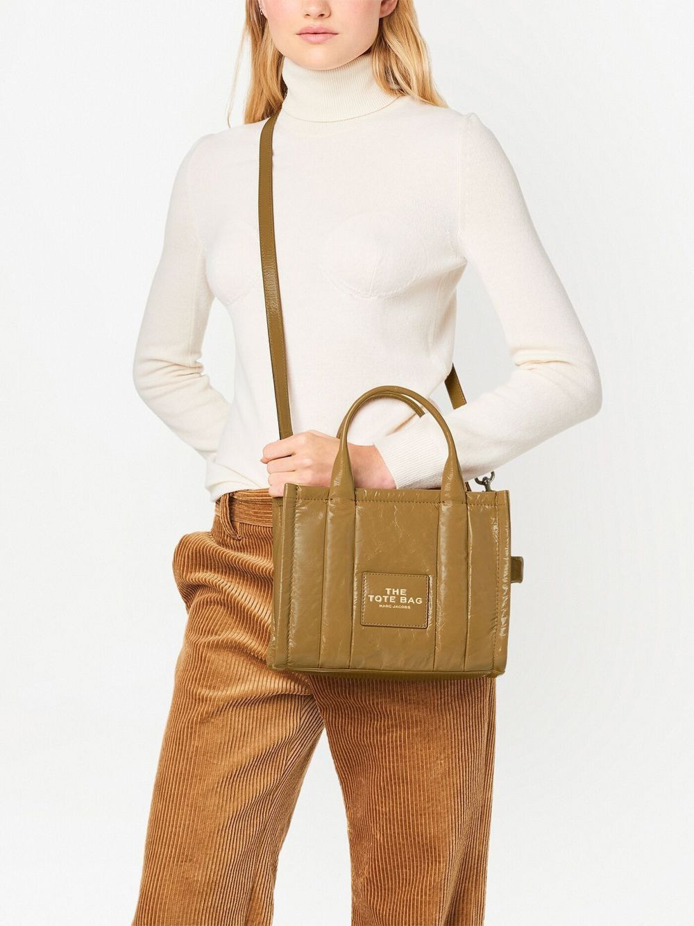 crinkled leather tote bag - 6