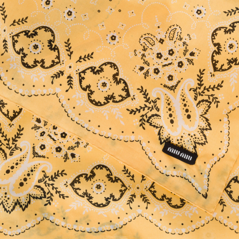 Miu Miu Printed cotton poplin scarf outlook
