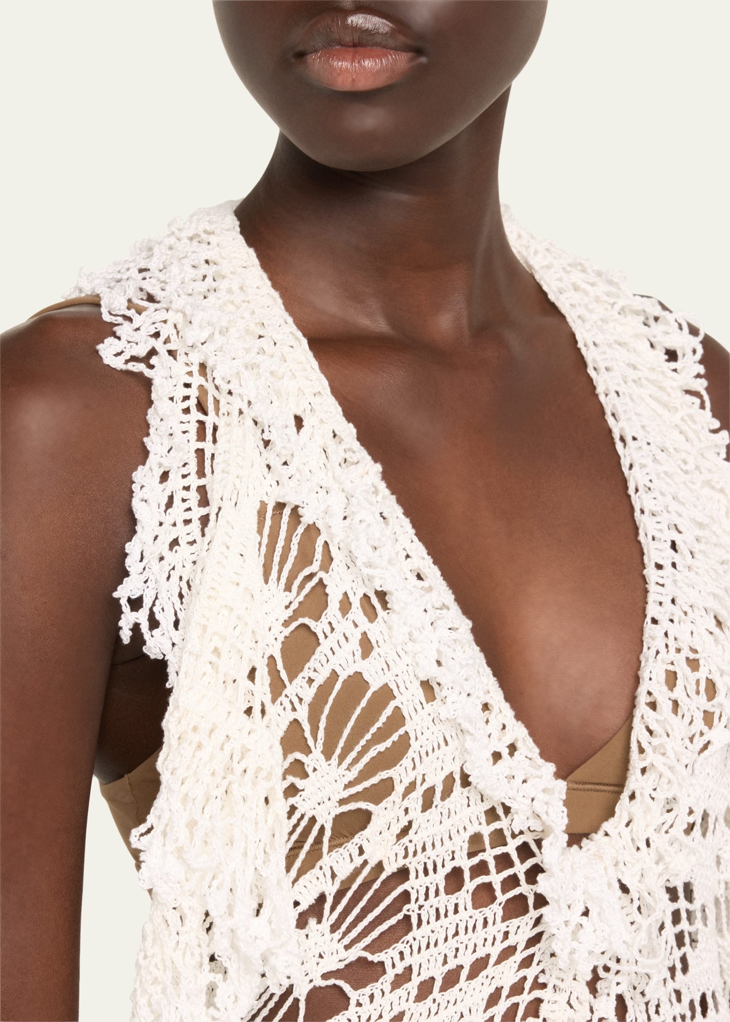 Drift Asymmetric Crochet Halter Top - 5