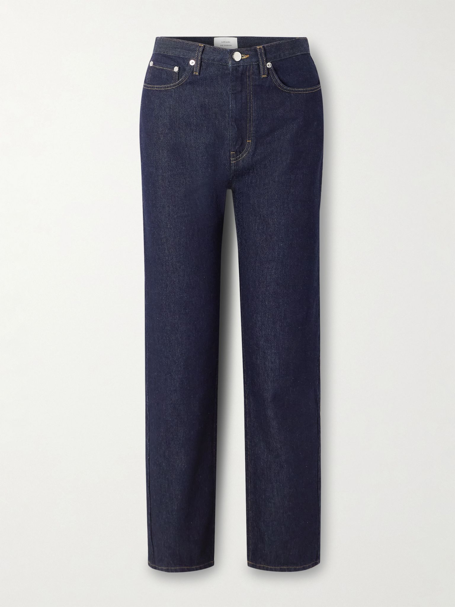 Jude organic high-rise straight-leg jeans Dark denim - 1
