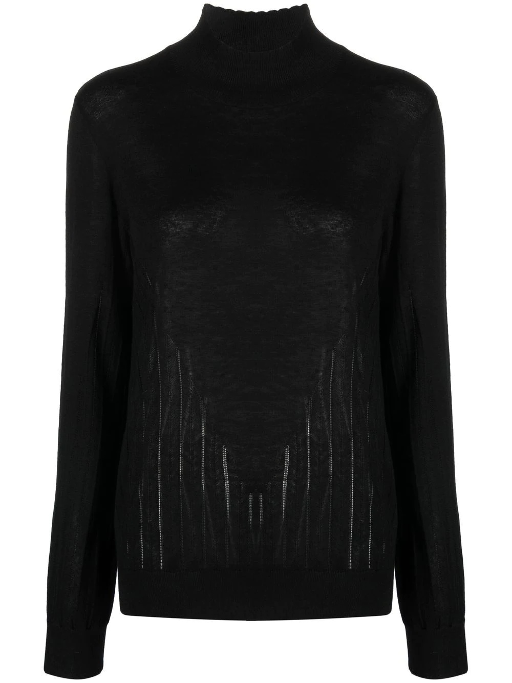 high-neck cashmere-silk jumper - 1