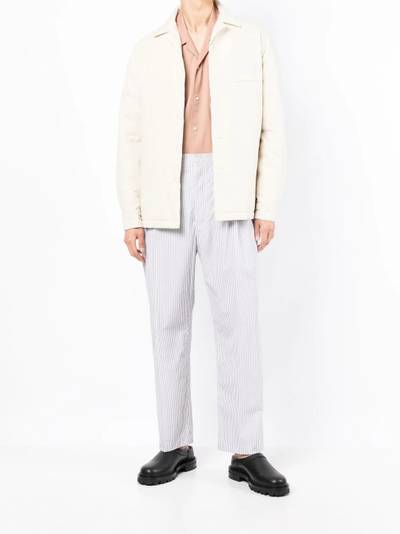 Lemaire striped straight-leg trousers outlook