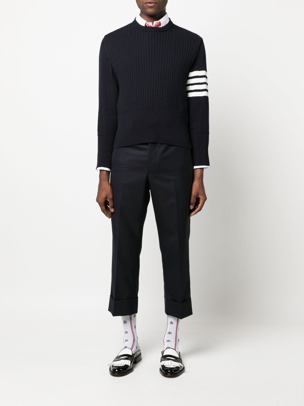 4-Bar cable-knit ribbed jumper - 2