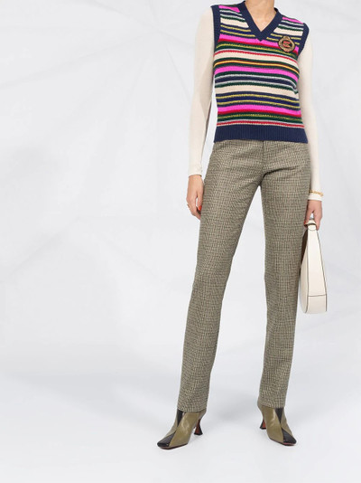 Etro houndstooth-print tailored trousers outlook