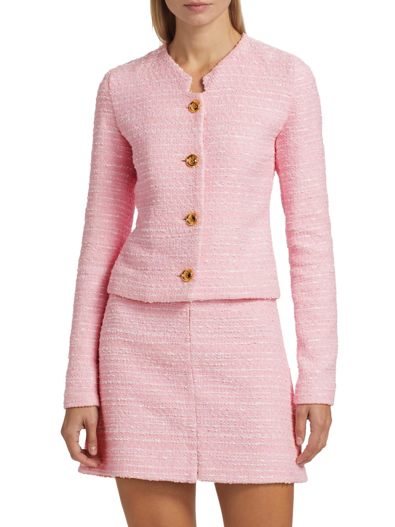 Women's Cotton-Blend Bouclé Jacket - Quartz Rose 3