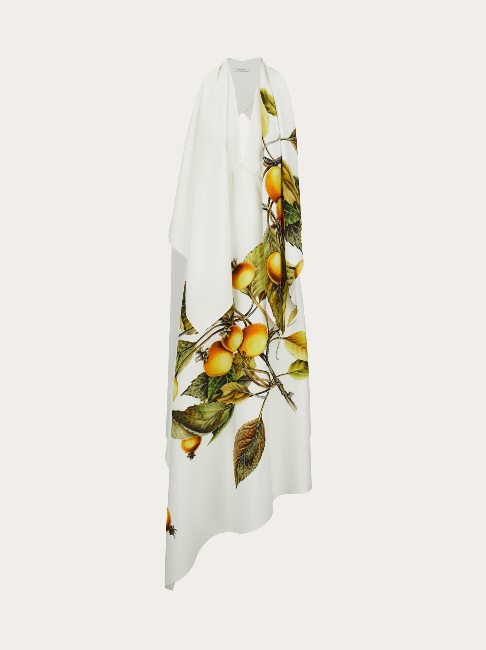 Asymmetric dress with botanical print - 6