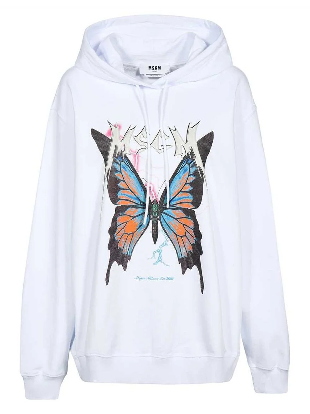 butterfly-print hoodie - 1