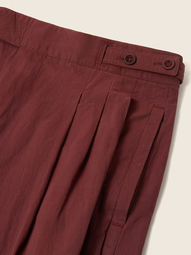 DARK BURGUNDY COTTON PANTS 3