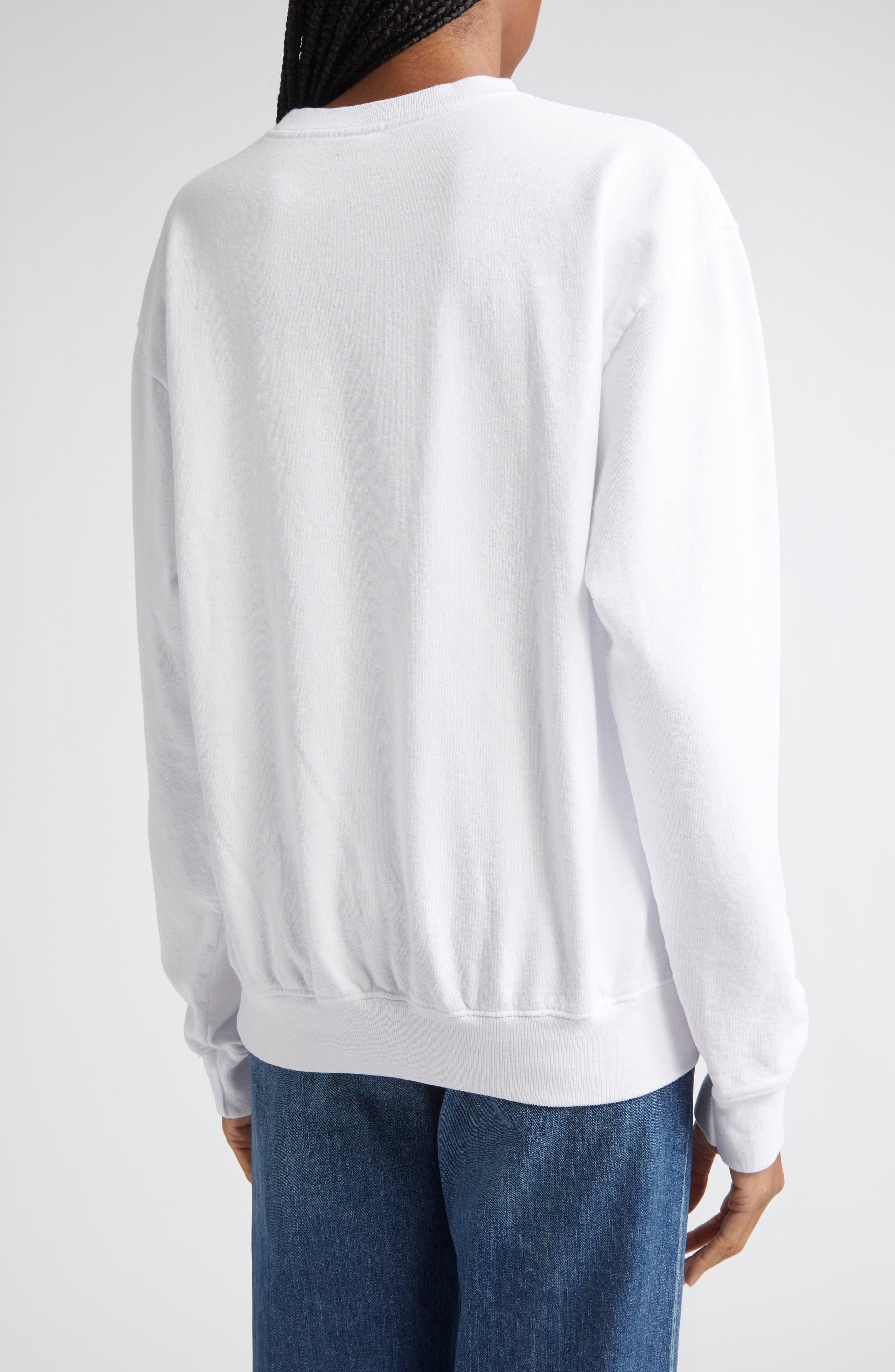 Sporty & Rich NY 94 Long Sleeve Cotton T-Shirt in White/Ruby/Alpine/Blue at Nordstrom - 2