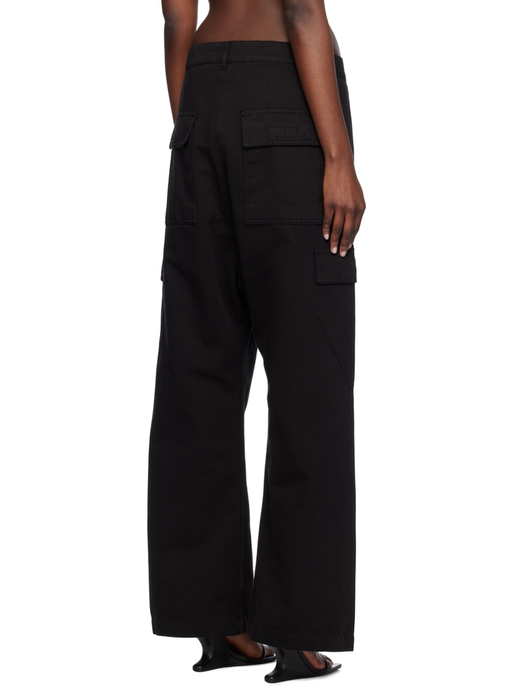 Black Cargo Trousers - 3