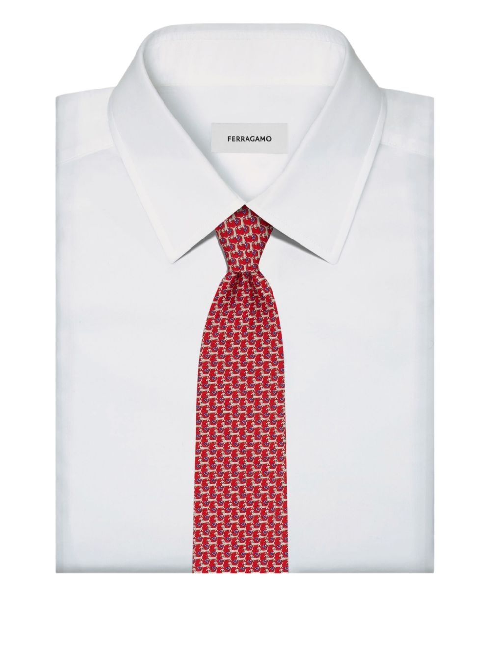 dachshund-print silk tie - 4
