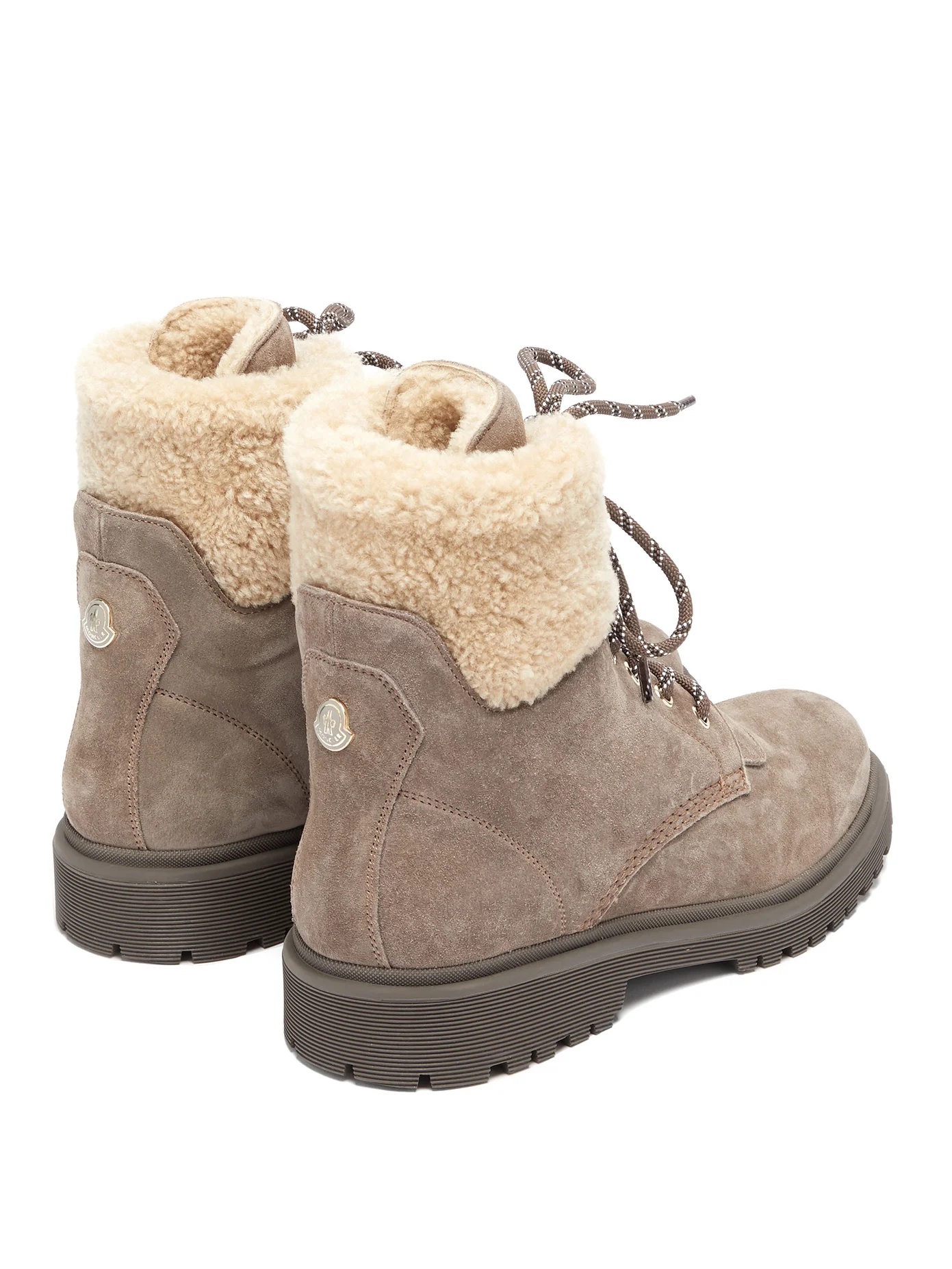 Patty shearling-lined suede hiking boots - 4