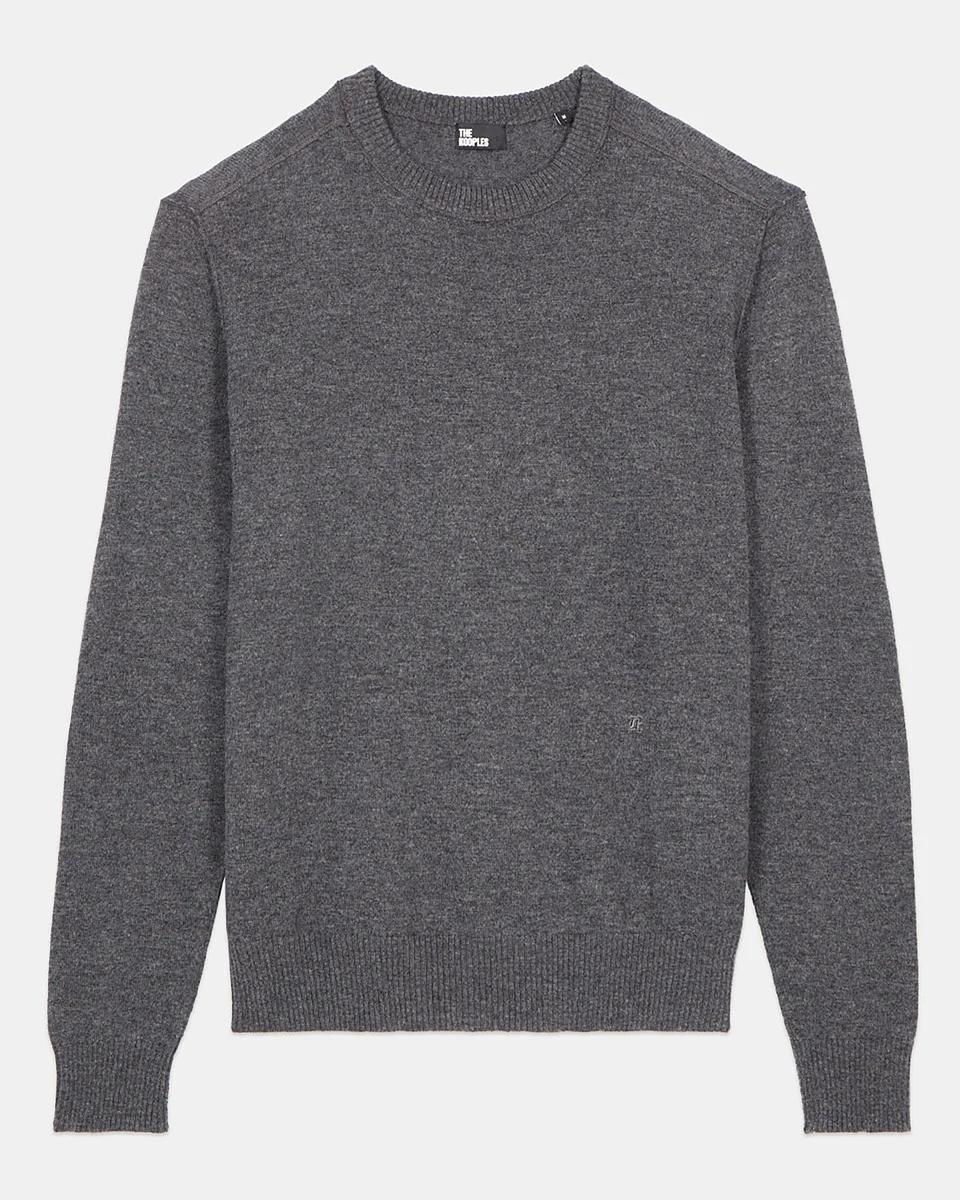 GREY WOOL SWEATER - 1