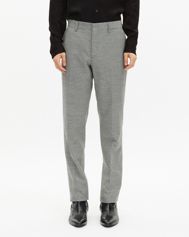 BLACK AND WHITE HOUNDSTOOTH TAILORED SUIT PANTS 4