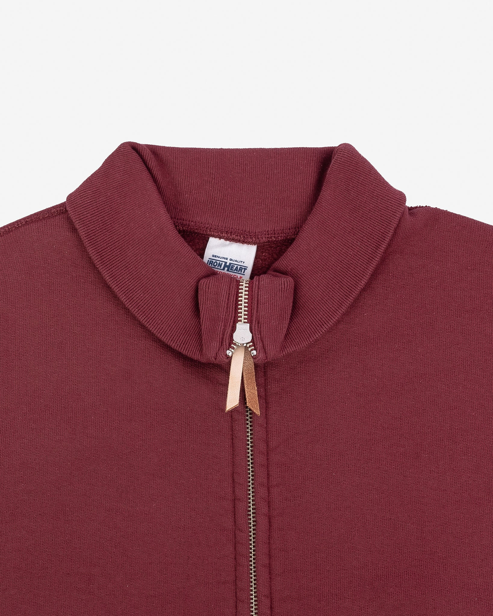 IHSW-11-BUR 14oz Ultra Heavyweight Loopwheel Cotton Zip Up Sweater - Burgundy - 7