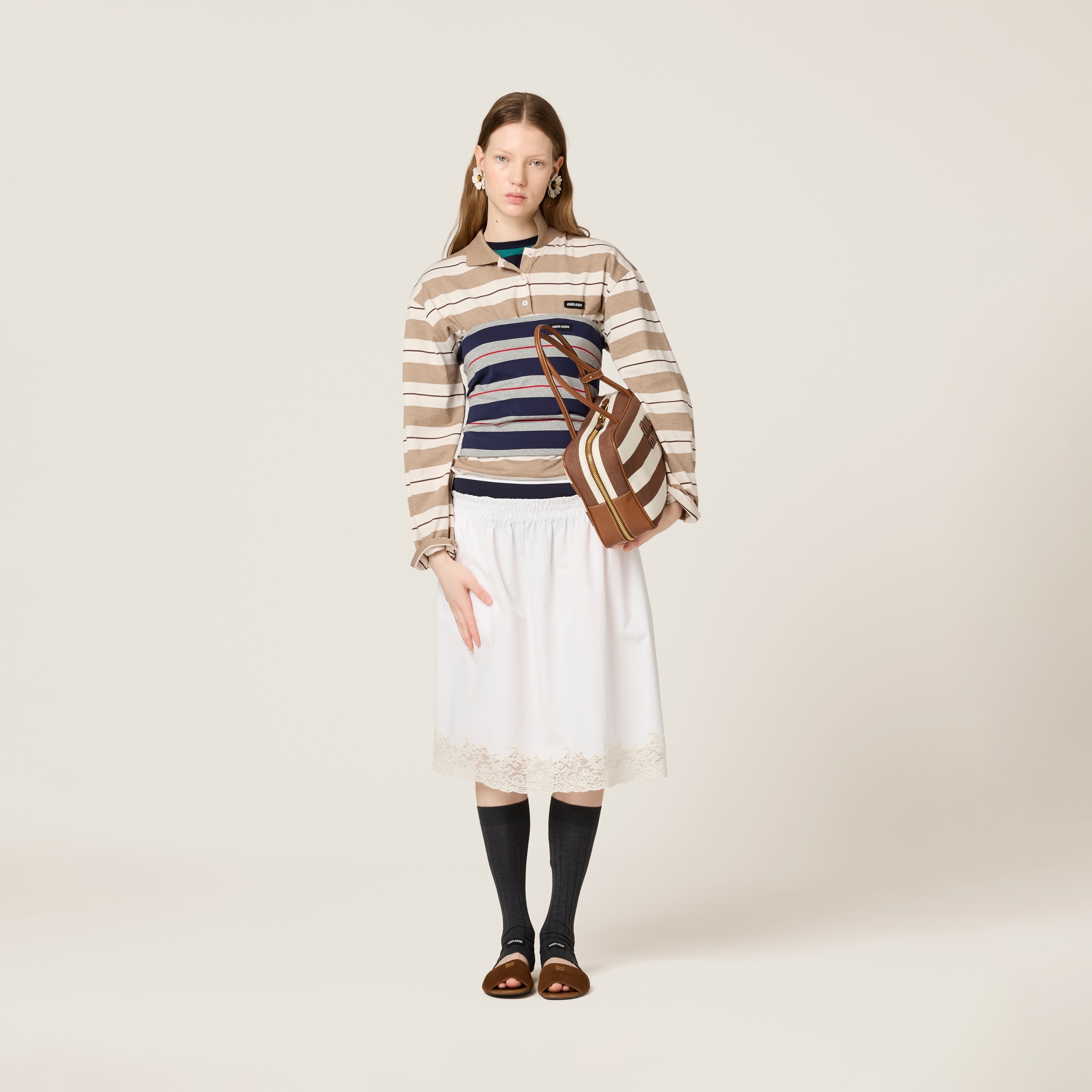 Striped jersey top - 2