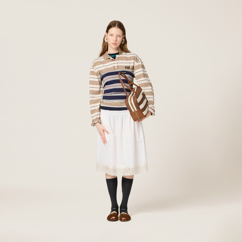 Miu Miu Striped jersey top outlook