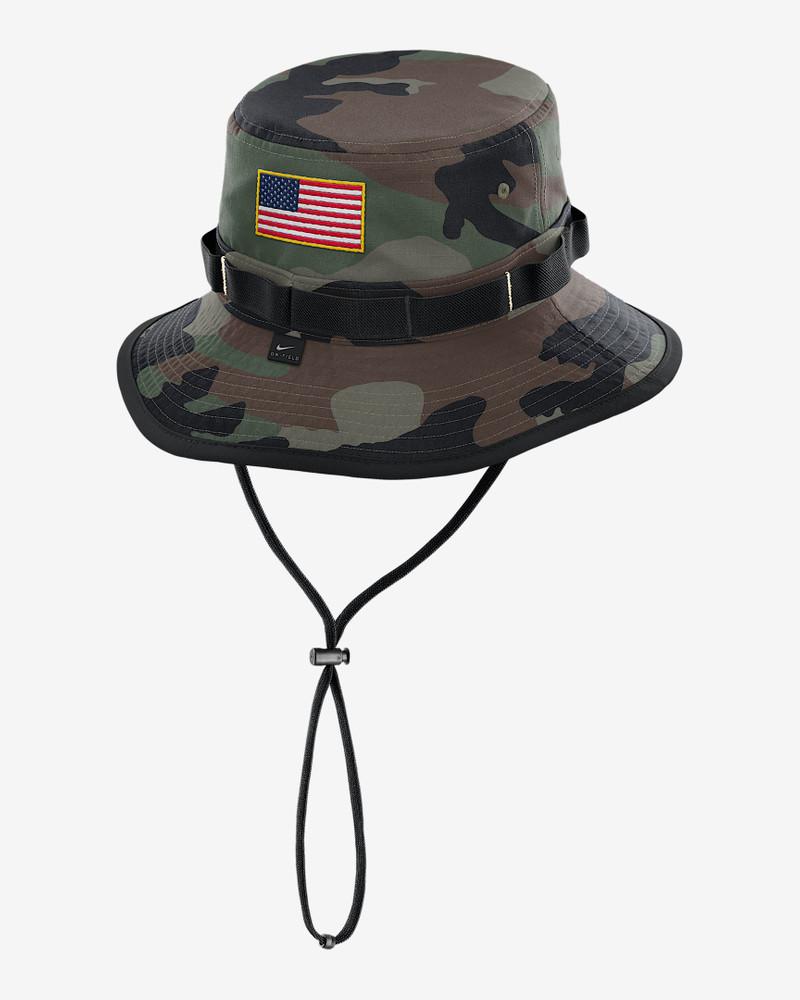 Nike Iowa 2025 Military Appreciation Boonie Men's Nike Dri-FIT College Bucket Hat outlook
