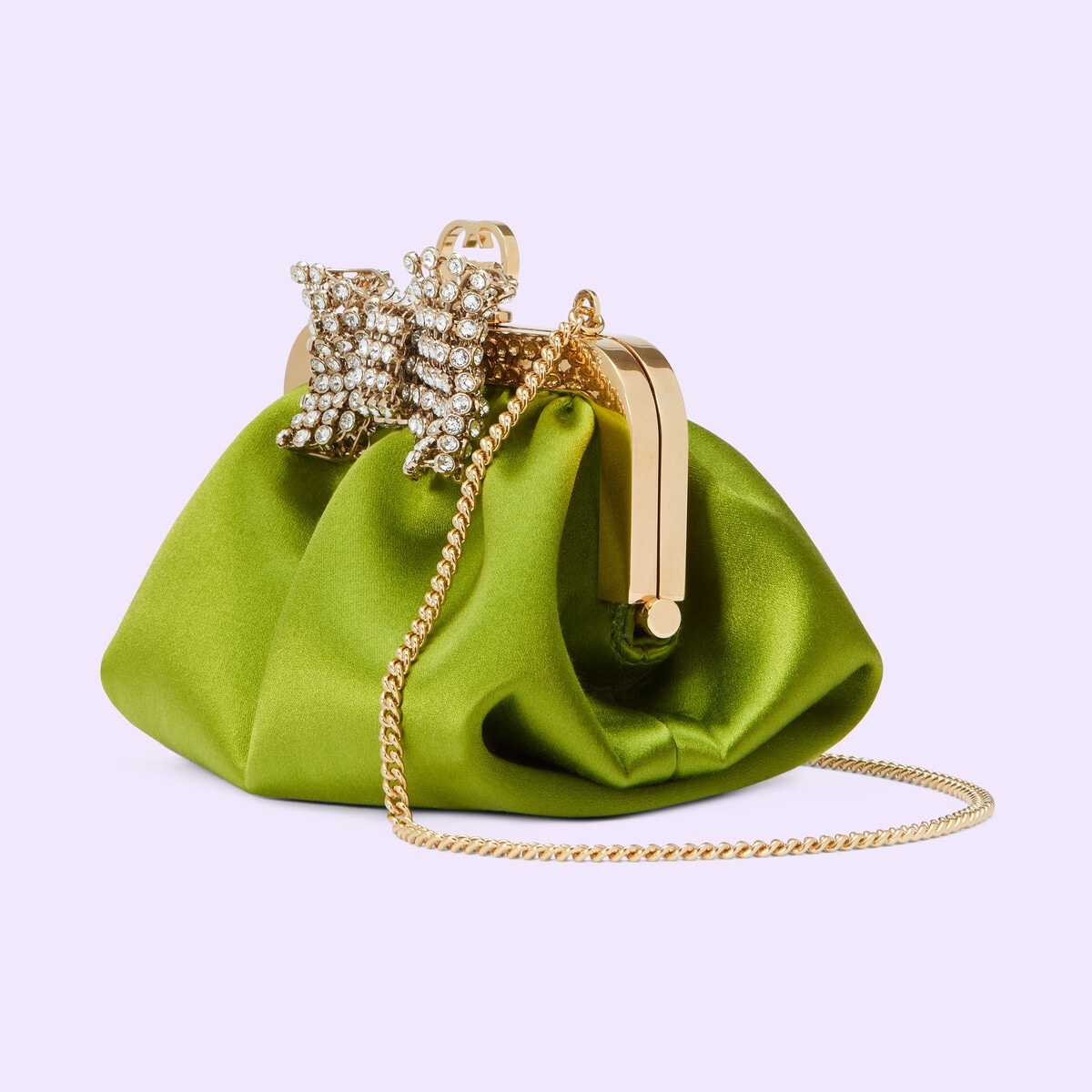 Satin handbag with bow - 2