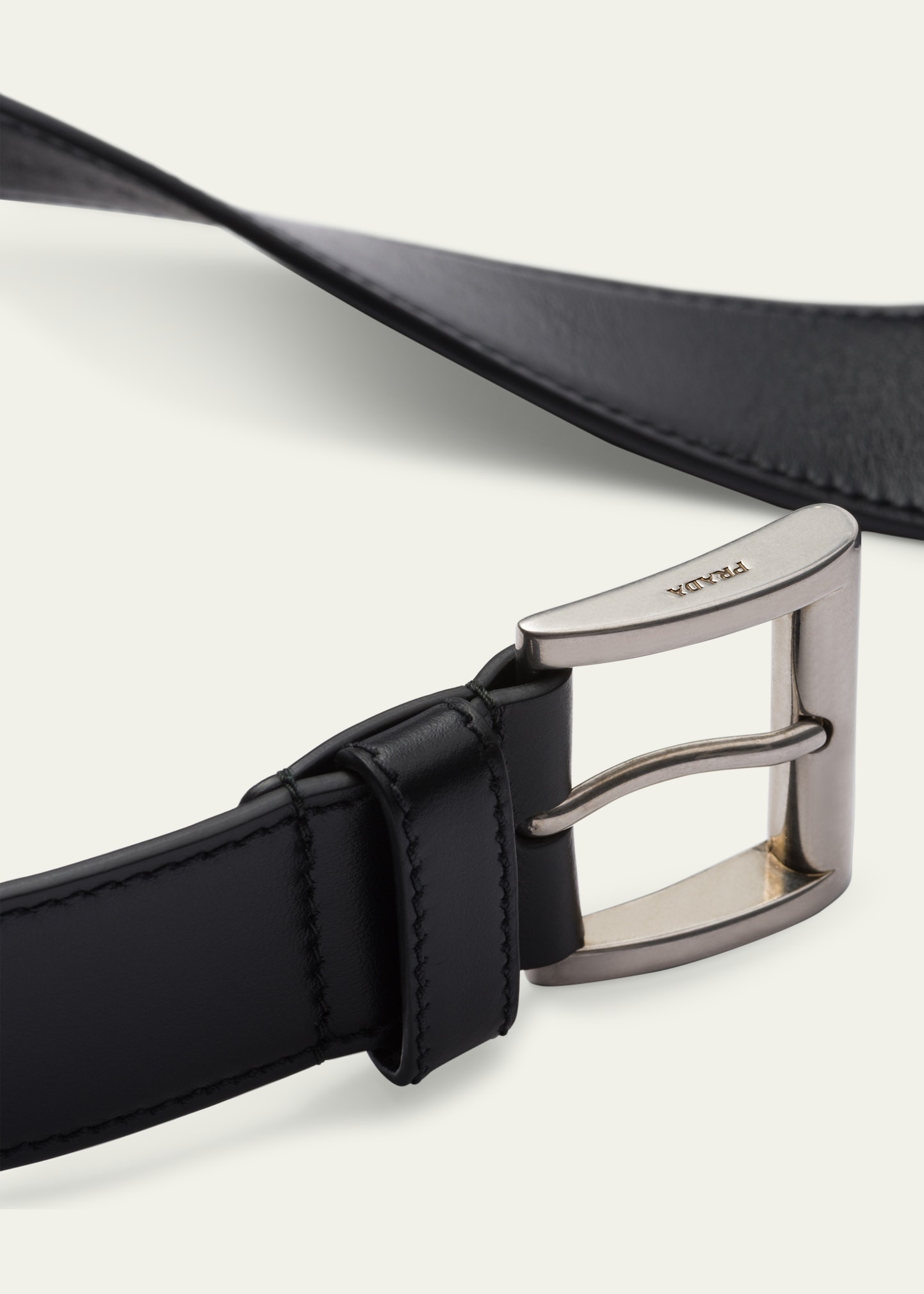 Metal Buckle Calf Leather Belt - 3