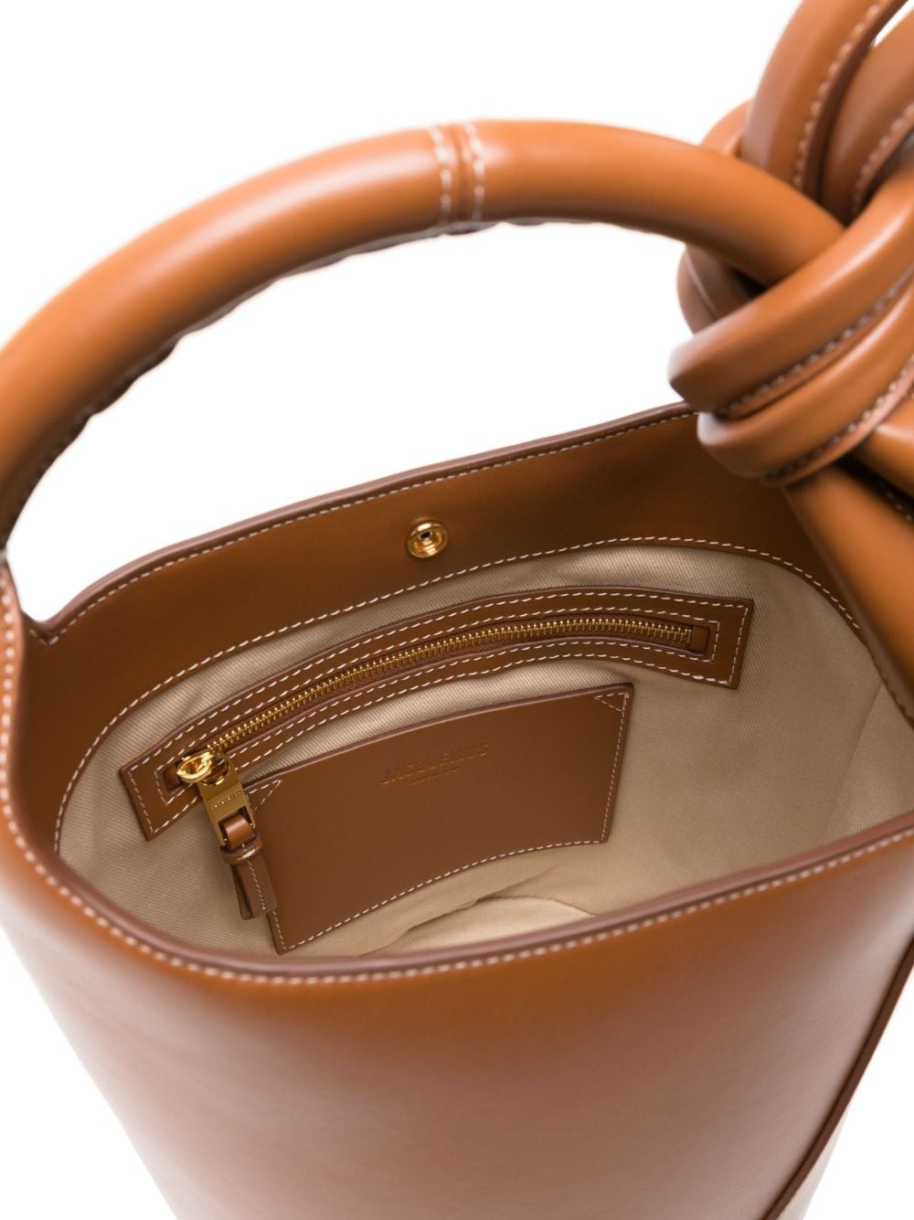 Le Petit Tourni leather bucket bag - 5