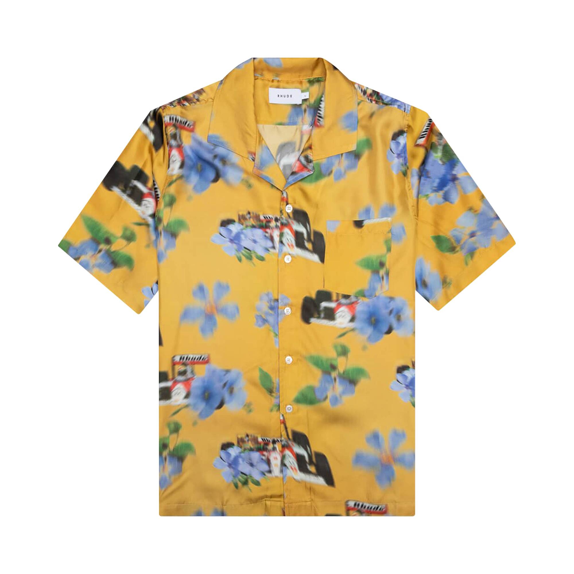 Rhude Loix Silk Shirt 'Yellow/Multicolor' - 1