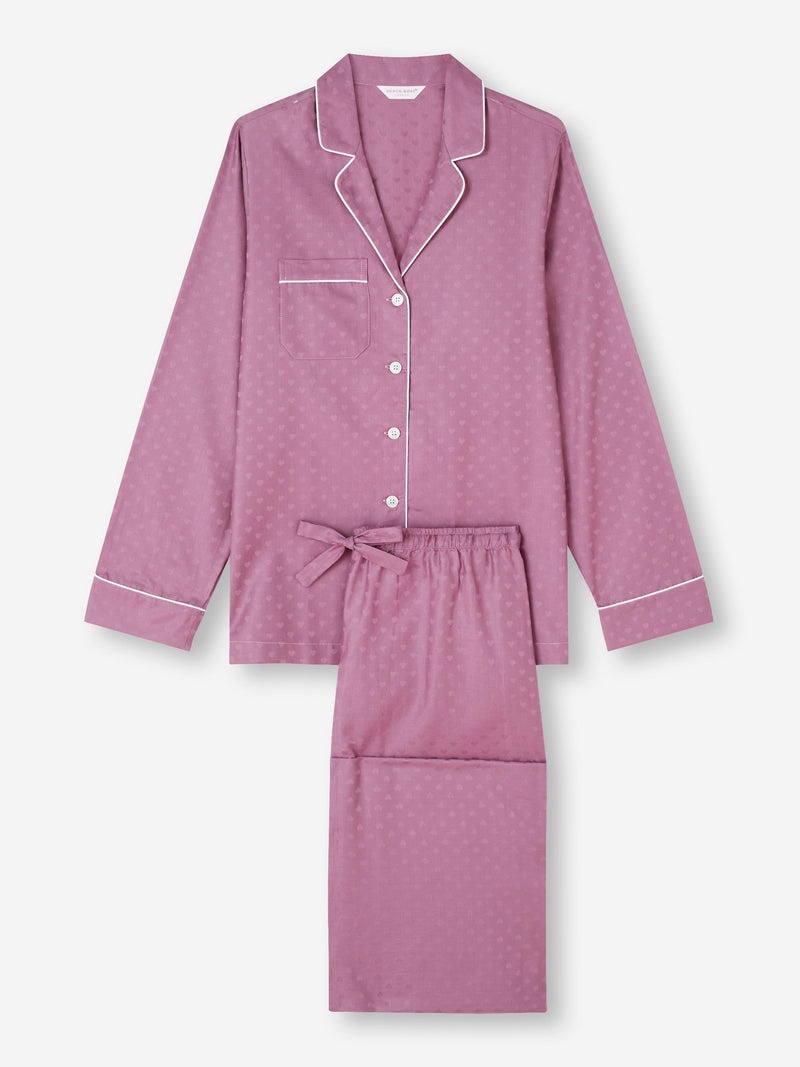Women's Pyjamas Kate 10 Cotton Jacquard Purple - 1