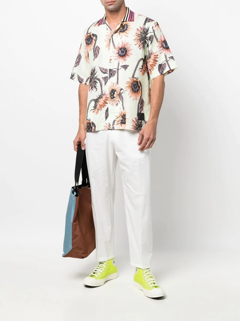 sunflower-print short-sleeve shirt - 2