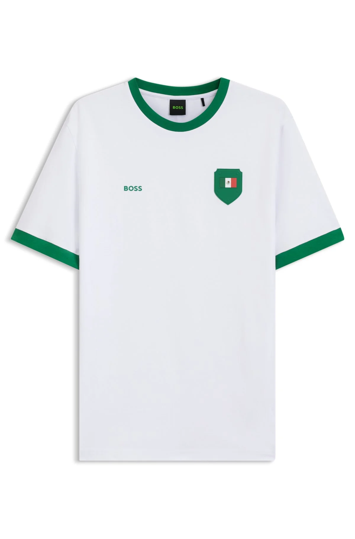 STRETCH-COTTON T-SHIRT WITH COUNTRY FLAG AND LOGO - 1