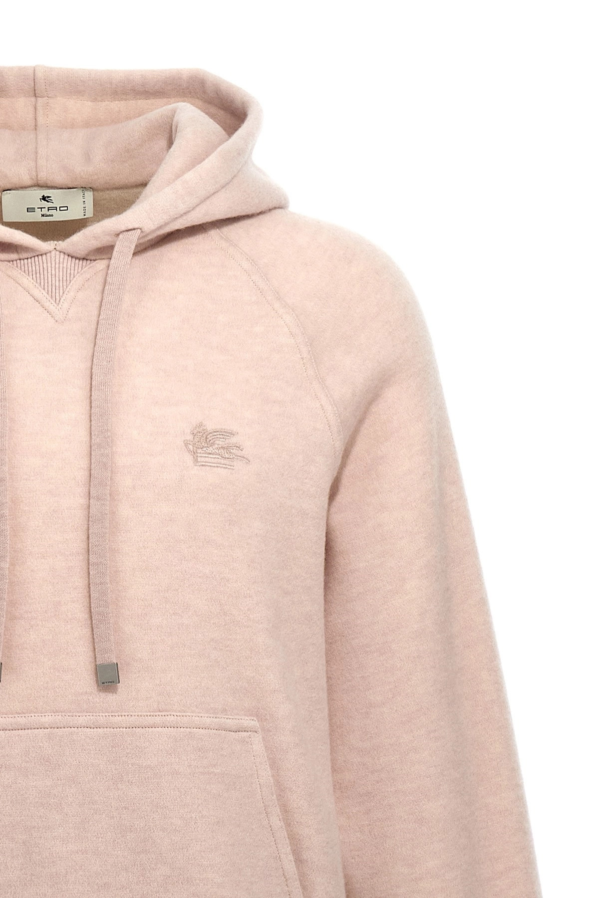 Logo embroidery wool hoodie - 4
