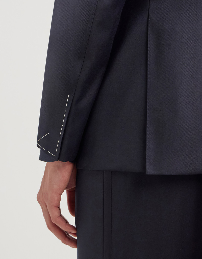 LIGHT BLUE DENIM-EFFECT WOOL REGULAR-FIT SUIT 101