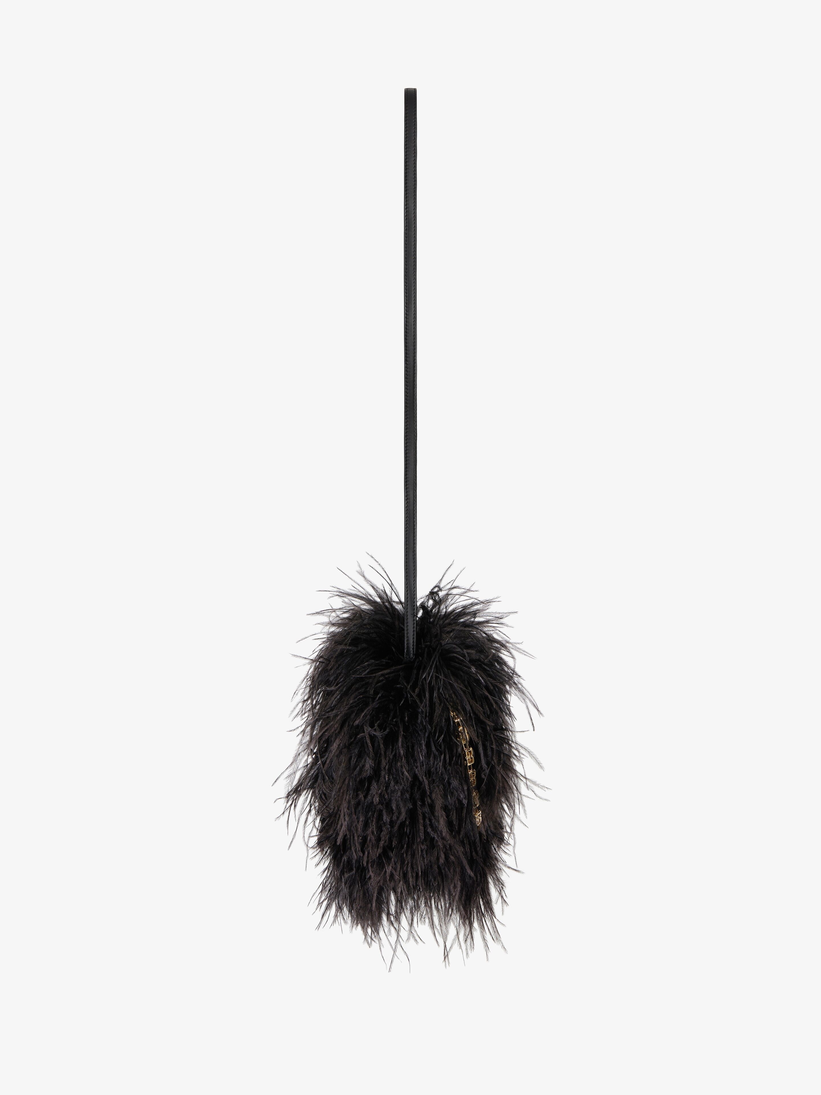 MINI KENNY BAG IN SILK WITH FEATHERS - 3