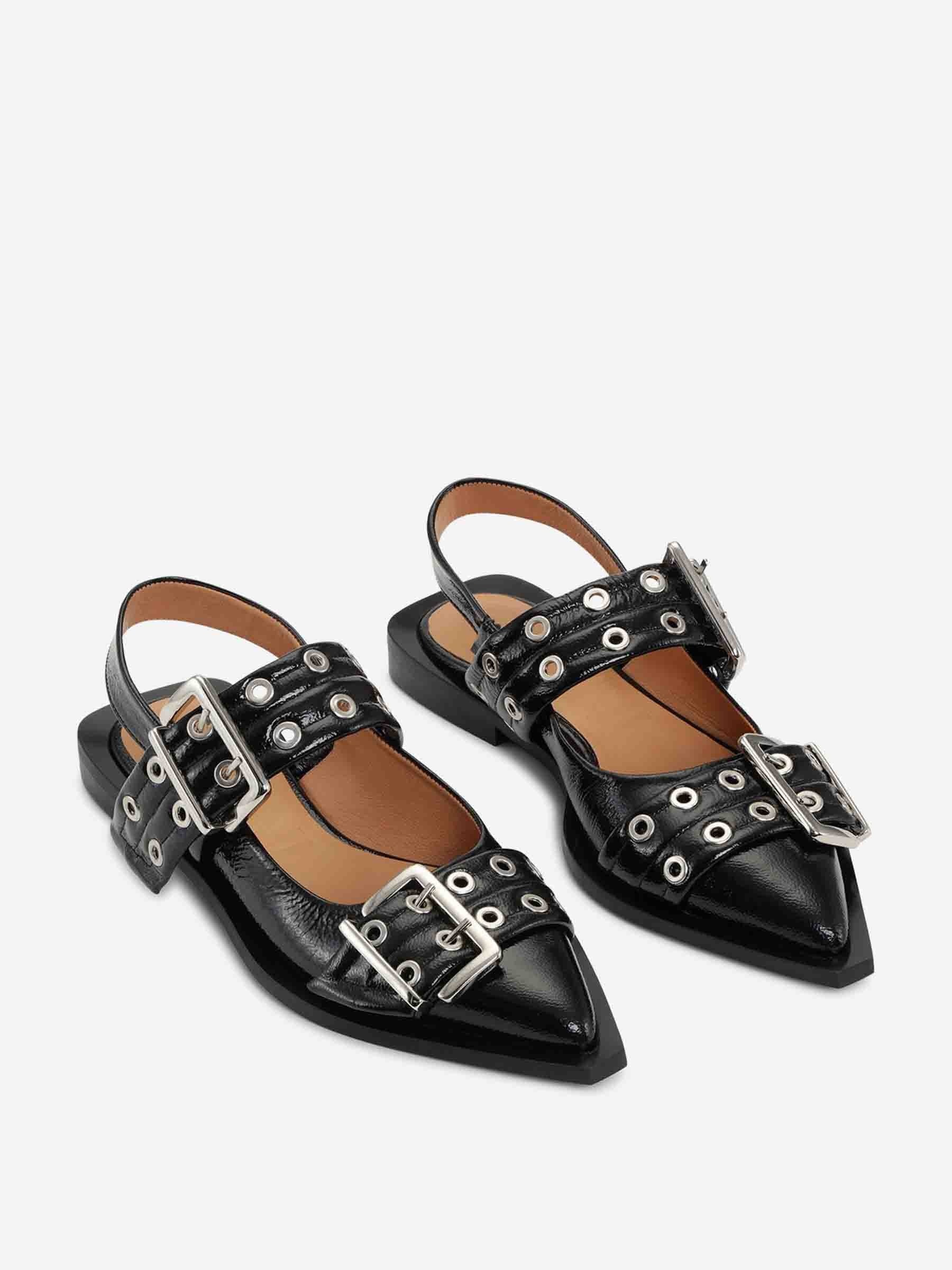 FEMININE BUCKLE BALLET FLATS - 2