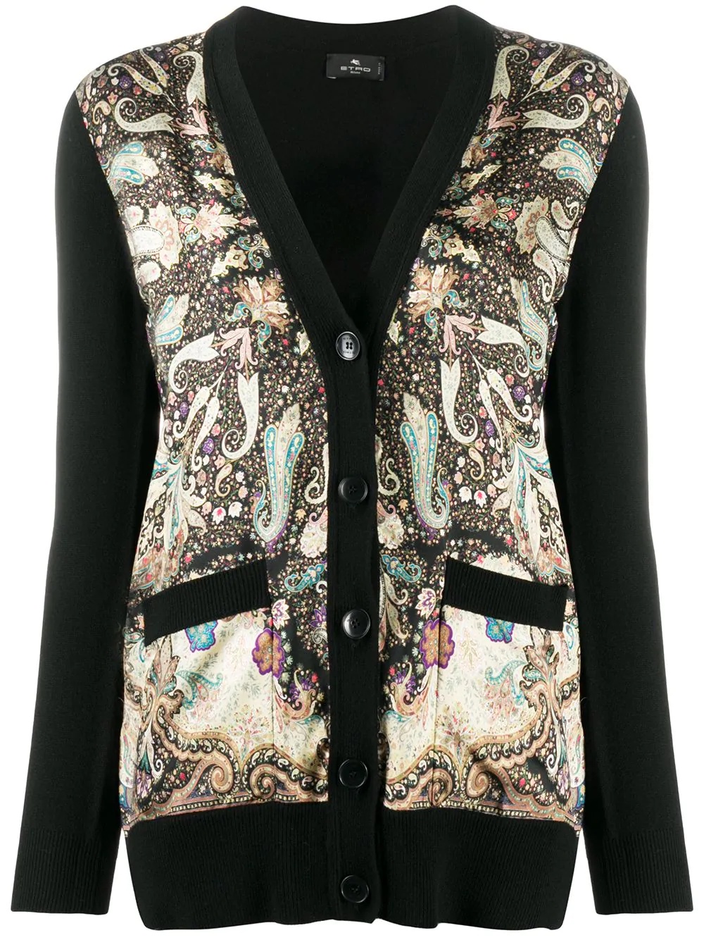 paisley-print cardigan - 1